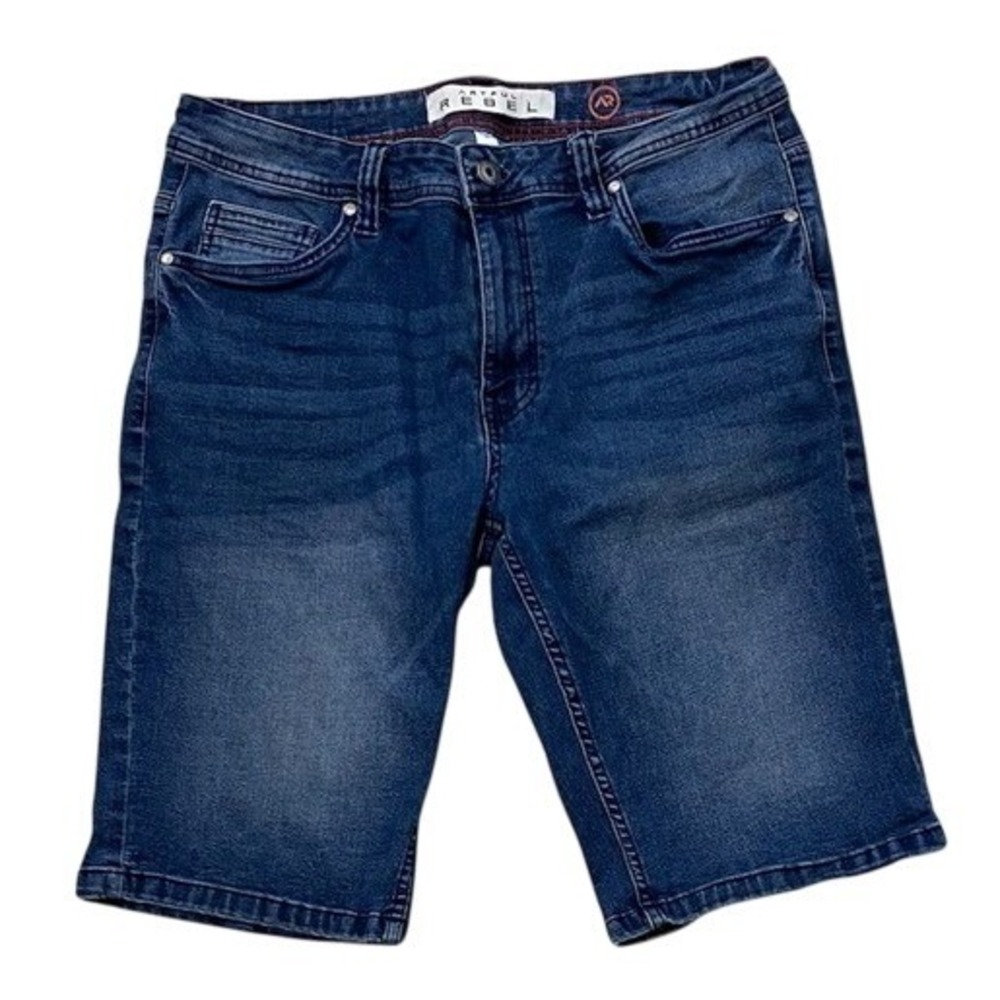 Artful Rebel Mens Denim Shorts‎ Size 34 Blue Casual Five Pocket Jorts